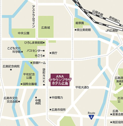 ANAクラウンプラザホテル広島地図